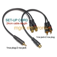 SETUP CORD, Y RCA CORD 24CM CABLE LENGTH, 1 MALE - 2 FEMALE AUDIO CORDk