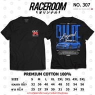RACEROOM Black T-Shirt No Biased GTR Skyline JDM 307/308