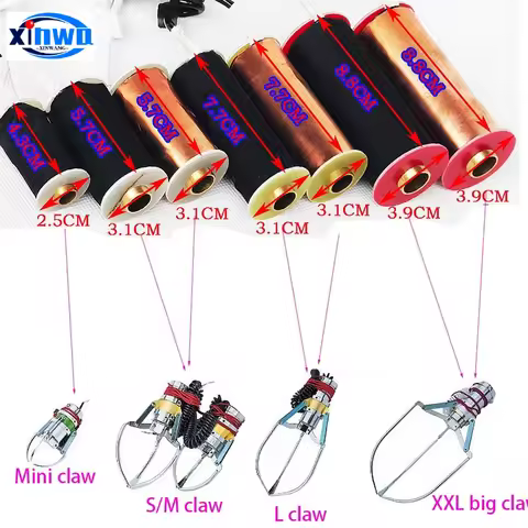 Pp Tiger Prize Crane Game Vending Machine Claw Coil 5v To 48v Copper Core With Spring 43mm 57mm 77mm