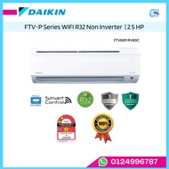 Daikin 2.5HP FTV-P Series WIFI R32 Non Inverter Air Conditioner | (FTV60P/RV60C)
