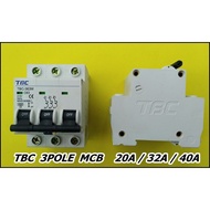 TBC 3POLE MCB - 20A / 32A / 40A / 60A