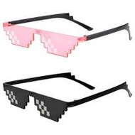 1Pc-New Mosaic Glasses, Personalized Pixel Fashion Glasses, Anime Pixel Glasses, Fashion Glasses, Fu