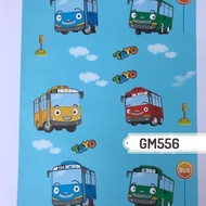 Bedroom Wall Sticker Wallpaper Sticker Home Decoration Car Motif Tayo Gm 556 Wallpaper Dinding