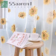 AARON1 Tulle Floral Window Blind Balcony Kitchen Home Decor