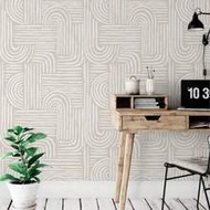 17.7 Inches * 6.5/9.8 Feet * 1pc Classic Stripe Rope Texture Peel And Stick Wallpaper, Waterproof Re