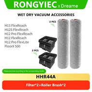 rongyiec Wet Dry Vacuum HHR44A Accessories Kit Includes 2 Roller Brush,2 Filter Compatible With:Drea