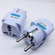 3-pin socket - 3-pin to 2-pin round plug adapter