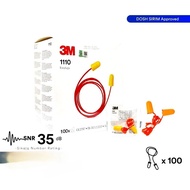 Original] 3M Ear Plug Anti Noise 3M Corded Uncorded Soft Foam Earplugs 1100 (1 pair)