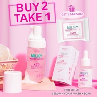 Keisha White Trio Set Serum + Foam Wash + Milky Gluta Soap | Perfect Combi Whitening