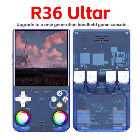 New R36 Ultra Retro Video Game Controller 4.0-inch IPS Screen Linux System Can Connect to WiFi Porta
