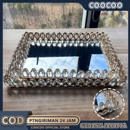 Rectangular Mirror Tray Glass Tray Decoration Display Tray/Crystal Tray/Tray Home Decoration Luxury 