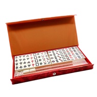 Portable Travel Mahjong Game Portable Mini Mahjong Game Set Classic Chinese Mahjong for Travel Parties Lightweight Compact Mahjong Set for Home On-the-go Fun