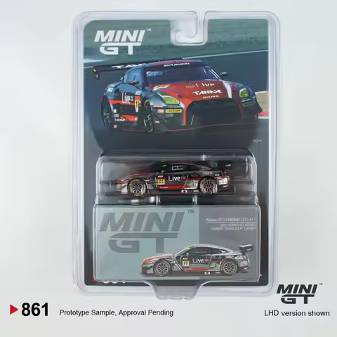 MINIGT 1:64 Nissan GTR NISMO GT3 #11 GAINER TANAX GT-R GAINER Alloy Car Model 861