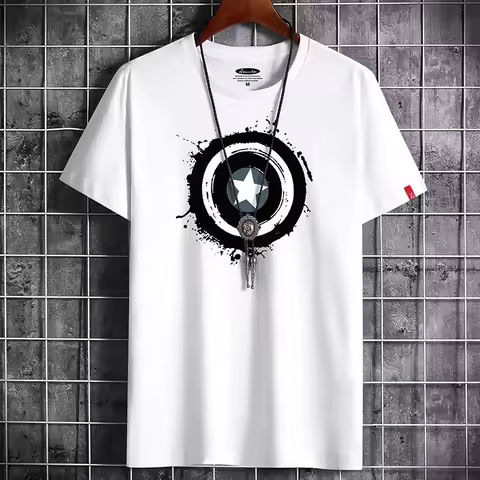 2021 Newest T Shirt for Men Clothing Anime Fitness White O Neck Man T-shirt For Male Oversized S-6XL