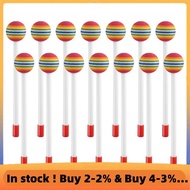 14 Pcs Lollipop Drum Mallet Sticks Round Rainbow Hammer Percussion Sticks Plastic Drumsticks for Kid