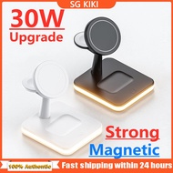 4 In 1 Magnetic Wireless Charger Stand For i-P-h-o-n-e 15 14 13 12 Pro Max