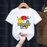 Fashiona boys t-shirt Cute Pokemon and Spider-ManBirthday Digital Print 4, 5, 6, 7, 8, 9, 10, 11 Yea