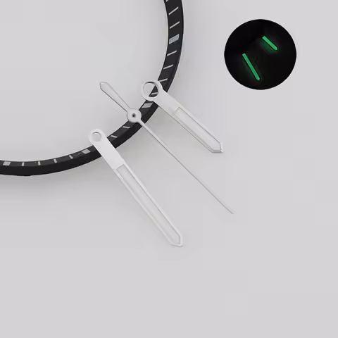 White Aquanaut Watch Hands NH35 Green C3 Luminous Needles for Seiko Mod Replacement Watch Pointer Pa
