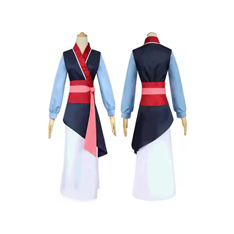 Mulan Cosplay Costume Women Princess Mu Lan Dress Chinese Hanfu Heroine Outfit for Replacing Father 