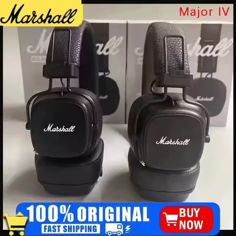 Marshall Major Ⅳ Wireless Bluetooth Headphone with Mic Foldable Pop Rock Retro Headset Support Marsh