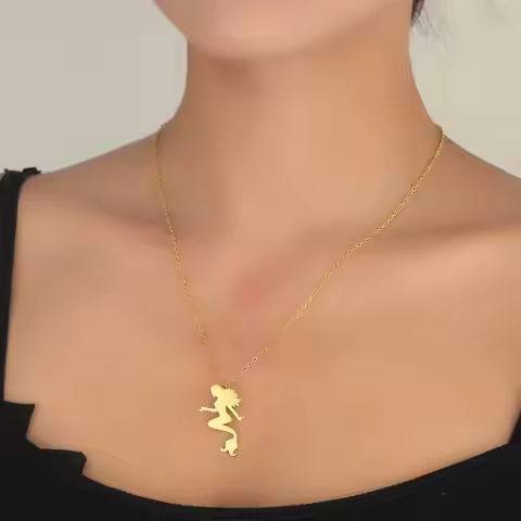Romantic Princess Little Mermaid Ariel Pendant Necklaces Mermaid Jewelry for Women
