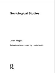 Sociological Studies Jean Piaget