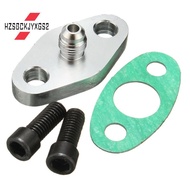 Turbo Oil Feed Line Inlet Flange Gasket 4AN 4 an Fitting Adapter for T3 T4 T04E GT40R GT42 GT42R GT4