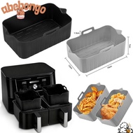ABEBONGONY Air Fryer Basket, Silicone Rectangle Air Fryer Baking Tray, Reusable Air Fryer Mold Tray 