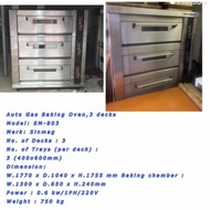 Gas Oven 3 Deck Sinmag SM-803 Oven Sinmag Second