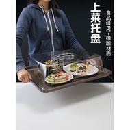 上菜傳菜托盤帶蓋透明保溫食品蓋防塵罩餐廳月子會所塑料防滑餐盤