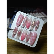 [Pipo Nails] Handmade press on nails Pink series in Size XS