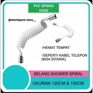 White Flexible Shower Hose 1.2 meters (120cm) - Durable, Flexible, Easy to Install