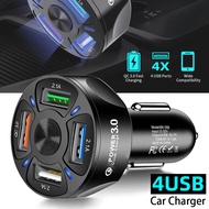 Lighter 12-24V Fast 7A QC3.0 4 USB Port Car Charger Lighter Socket Adapter Adapter Fast Multifunction Fast Charger