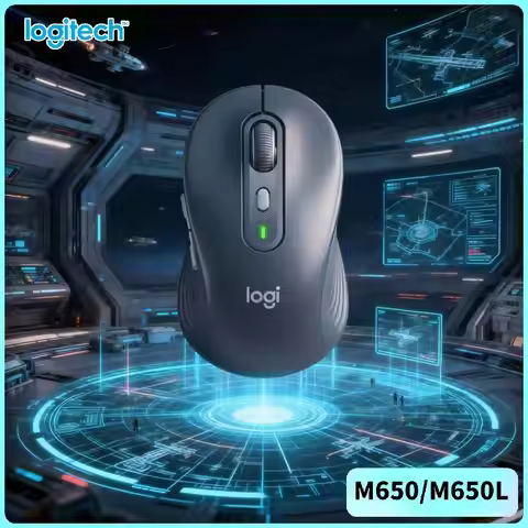 Logitech M650/M650L Wireless Ergonomic Mouse - 400-4000 DPI Adjustable, Soft Thumb Rest, SilentTouch
