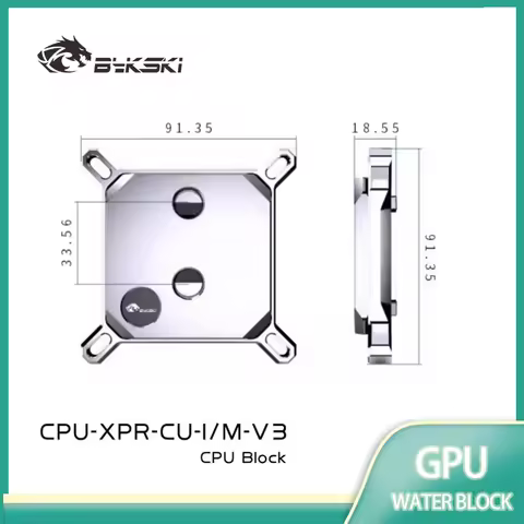 Bykski CPU-XPR-I/M-V3 CPU Block Use for INTEL LGA115X 1200 1700 2011 /AMD Ryzen 3/5/7 X470 X570 Wate