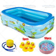 1.8M/ 2 M Kolam Renang Anak Kolam Anak Jumbo Kolam Mandi Bola Inflatable Kolam 3 Ring Baby SPA Mur