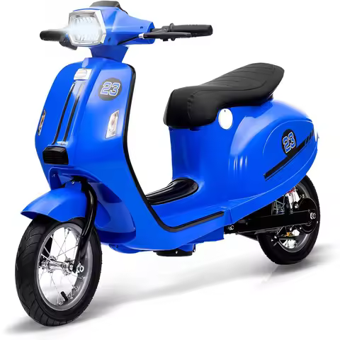 Electric Moped Scooter for Children Birthday Gift 24V 350W Kids Ride on Toys Motorcycle Max Up to 14