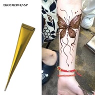 ZHOUMEIWENSP Henna Paste Cone, Black Brown Easy-To-Use Henna Tattoo Cream, Henna Cream Temporary Sem