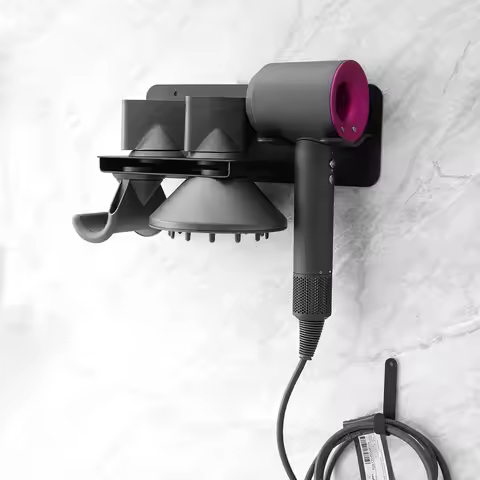 Hair Dryer Holder Wall Mount for Dyson HD08, Supersonic Airwrap Hair Dryer Metal Blow Dryer Stand St