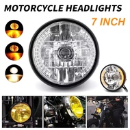 Universal 7 Inch Motorcycle Headlight H4 35W LED Head Lamp 9 Wires