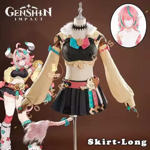 Genshin Impact Varesa Cosplay Costume Wig Skirt Headwear Tail Natlan Collective of Plenty Halloween 