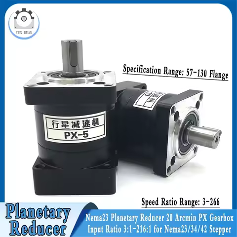 Planetary Reducer Nema23 Nema34 3PH Nema42 Stepper Motor Ratio 5:1 10:1 Reducetion Gearbox Gear for 