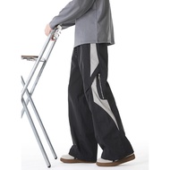 seluar lelaki baggy pants Seluar kasual warna kontras Amerika lelaki gaya musim panas seluar longgar