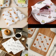 Wax Paper DELICIOUS Patterned Laminated Baking Paper Size 15x15 and 18x18 cm ~ 50 PCS