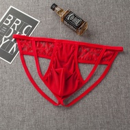 Celana Dalam Pria Renda transparan Open Celana thong bertingkat Rendah Y059