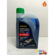 1L Alcon 2T Outboard Engine Oil | TCW-3 Marine Lubricants Outboard Engine Oil | 2-Cycle | Minyak Enjin 2T | 50:1