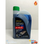 1L Alcon 2T Outboard Engine Oil | TCW-3 Marine Lubricants Outboard Engine Oil | 2-Cycle | Minyak Enj
