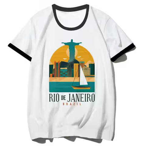 Brazil t-shirts women funny designer summer t-shirts female funny graphic 2000s clothes