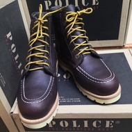 POLICE MEN'S SAFETY SHOES # P93137 # SAFETY BOOTS # GENUINE LEATHER # KASUT KERJA SAFETY LELAKI KULI