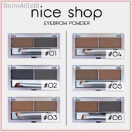 Nice shop Eyebrow Powder 2 Shades + Brush 2 With N404
